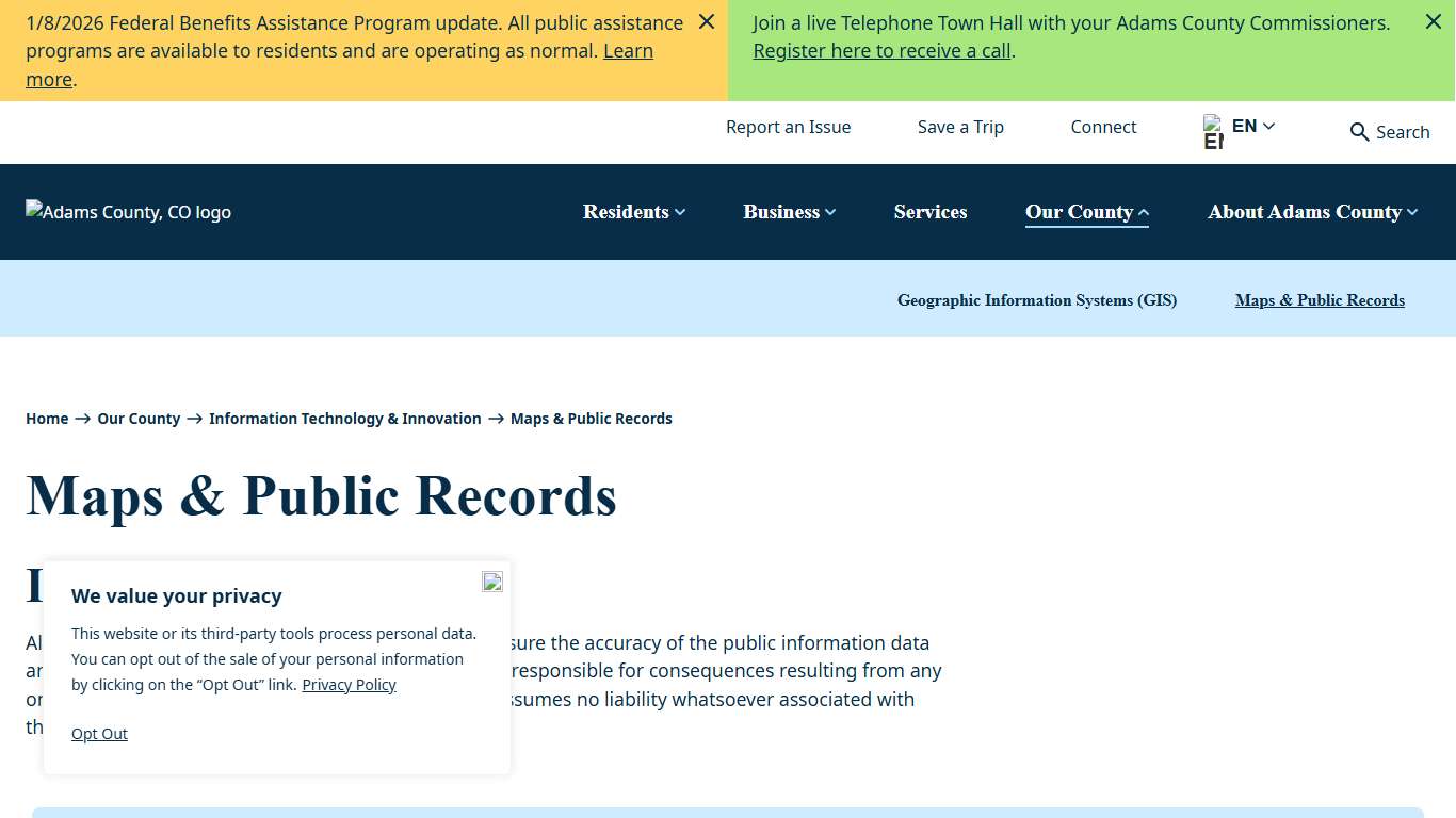 Maps & Public Records | Adams County, CO